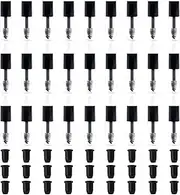 ASUNFO 27 Pcs Empty Mascara Tube and Wand Glass 3ml Empty Mascara Bottles with Brush Rubber Inserts Small Sample Size Eyelash Growth packing Tube Container for Travel Black