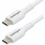 StarTech.com 3m (9.8ft) White USB-C Charging Cable, USB 2.0 Type-C Laptop Charger Cord, 60W Power Delivery, TPE Jacket, Data Transfer Cable - USB-C a