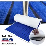 Teak EVA Boat Decking Sheet Foam Nonslip Marine Flooring Mat Dark Blue 90x240cm