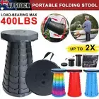 Retractable Folding Stool Camping Height Adjustable Collapsible Telescoping Stoo