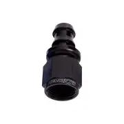 Aeroflow Full Flow One Piece Tight Radius Push Lock Hose End Black Straight -6