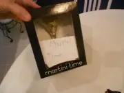 MARTINI TIME GLASS IN BOX MARTINIS MAKE OTHER PEOPLE MORE INTERESTING ABOUT 8"