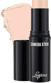 (1.5 Natural Beige) - Camera Stick Foundation by Luscious Cosmetics. Full Coverage Cream Foundation Cruelty-Free and Vegan Makeup. (1.5 Natural Beige)