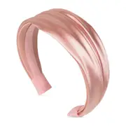 [Jennifer Behr] Jennifer Behr Natasha Draped-satin Headband ONE SIZE PINK