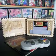 Super Nintendo Video Game Box: Zelda Link To The Past SNES Wooden Box Handmade