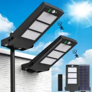 Upgraded Solar Street Lights Outdoor Waterproof Dusk to Dawn 5 Modes Motion S...