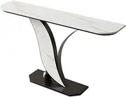 HOLGVE Console Table, Entryway Table, Sofa Table, Decorative Behind Couch Table, Contemporary Accent Table, Hallway Foyer Table Foyer for Living Room(Black-B,39.3inch/100cm)