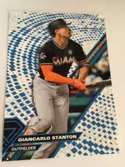2017 Topps High Tek Jumbo 5x7 Giancarlo Stanton Marlins HTGST Blue #'d 2/2