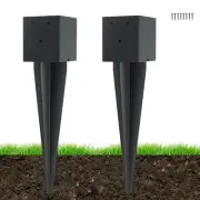2 Pcs 4 "x 4 "Fence Post Anchors Ground Spike (Actual 3.6 ” X 3.6”)，Heavy Dut...