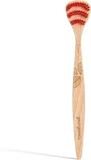 Georganics Beechwood Tongue Brush – Eco-Friendly Wooden Tongue Cleaner – Recyclable and Compostable – Natural Beechwood Handle – Reduces Bacteria and Bad Breath – Vegan BPA-Free Bristles – Medium