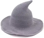 [Letuwj] Halloween Knit Hat Female Witch Hat Collapsible Witch Hat