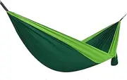Double Camping Hammock, Nylon Tree Hammock Swing, 200 Kg 270 * 140cm, Camping Gear for Outside Hiking Beach Backyard Backpack Travel, Green