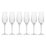 6pc Krosno 180ml Harmony Collection Champagne Flute/Sparkling Wine Barware Glass