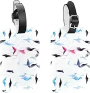 [YTYVAGT] Luggage Tag,Luggage Tags for Suitcases,Bag Tags for Luggage,2-Pc,Animal Art Floral Crane