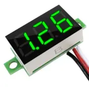 0.36" LED Panel Voltage Meter DC 0-30V 3-Digital Display Voltmeter 3 Wires Green