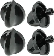 [Belling] Genuine Temperature Control Knob for Oven Cooker Hob (Black, Pack of 4 Knobs)