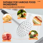 Wood Handle Avocado Masher Stainless Steel Potatoes Masher Dense Hole Hand qiisV