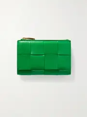 [Bottega Veneta] Bottega Veneta - Cassette Intrecciato Leather Wallet - Bright green - One size One size Green