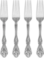 Oneida Michelangelo Fine Flatware Dinner Fork, Set of 4 , 18/10 Stainless Steel,