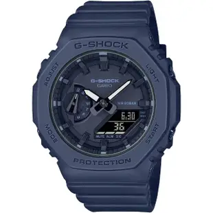 【CASIO 卡西歐】G-SHOCK 女錶 八角農家橡樹 霧面雙顯手錶-藍(GMA-S2100BA-2A1)