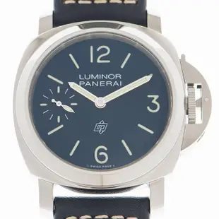 【PANERAI 沛納海】Luminor Blu Mare 手上鍊藍面藍皮帶款x44mm(PAM01085)