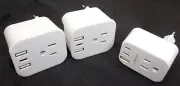 *READ* 3 Pack European Foldable International Power plug USB-C Type C/L 2in1