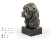American Cocker Spaniel, dog bust marble statue, ArtDog Limited Edition, AU