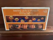 Halloween Leering Jack-o-Lantern Pumpkin String Light Blow Mold Bubble 9’ Target