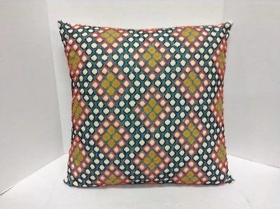 Frontgate Indoor Retro Beaded Decorative Chair Sofa Throw Bed Pillow 20x20