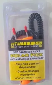 HT POLAR ICE FISHING SAFETY PICKS 30" Nylon Cord Connects 2 PICKS PL-10