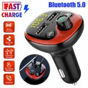 Car Wireless FM Transmitter Adapter 2 USB Charger AUX Hands-Free for Bluetooth