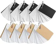 Parliky Practical Memory Cards Binder Ring 8pcs Blank Flashcards for Study Office School and Travel