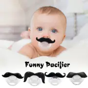 Funny Moustache Dummy Dummies Pacifier Novelty Baby Child Soother Lips Joke