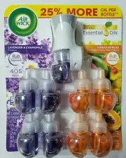 Air Wick Scented Oil 9 Refills Lavender & Chamomile / Hawaiian Bliss + Warmer