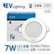 [喜萬年] EVERLIGHT億光 LED 星皓 7W 865 白光 全電壓 9cm 崁燈_EV430169