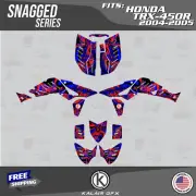 Graphics Kit for HONDA TRX450R TRX 450R (2004-2005) 16 Mil Snagged - Blue