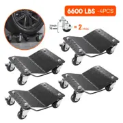 4Pcs Wheel Dolly Car Positioning Jack Vehicle Mover Transporter Trolley 3ton New