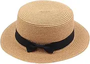 [Hiliby] Baseball Game Outfit Visor Beach Sun Straw Women's Sun Hat Hat Ladies Solid Top Summer Baseball Caps Farm Caps Men Khaki