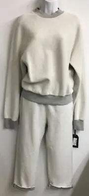 Les Tien Sweatsuit Gray Multi Pants(worn) And Sweatshirt Nwt Size XXS