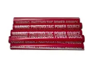 (QTY: 8) Hellermann Tyton 596-00208 Solar Marker Vinyl PHOTOVOLTAIC Power Source