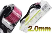 (540 Needles) TMT Micro Needle Roller System Titanium for Wrinkles, Scar, Acne, Cellulite Treatment (More effective than regular 192 needle derma rollers) (2.0mm)