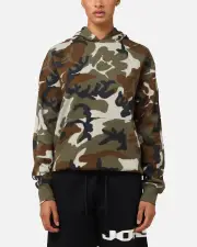 [JORDAN] Jordan Jumpman Mvp Statement Camo Pullover Hoodie Light Olive - Size M M Light Olive