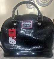 NWT Loungefly Hello Kitty Black Patent Leather Large/XL Domed Weekend Bag