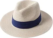 [SLEDEZ] Men's Summer Straw Hat Men's Bowler Hat Straw Hat Sunshade Beach Hat