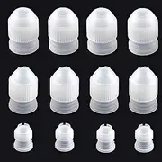 MYUBWTF12 Pieces White Pastry Bag Coupler, Three different sizes Plastic Standard Couplers/Cake Decorating Coupler/Pipe Tip Coupler for piping bags, Icing Nozzles
