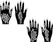 Ivana's Heena Mehandi Tatto Stencil Set for | Hand | Body | Fingure | Face | Heena Art Temporary Tatto for Kids, Girls & Women, Design - NIV-372