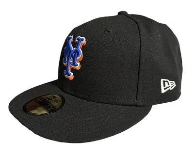 New York Mets Alternate Black NEW ERA 59FIFTY Fitted Cap - Size 7 1/2