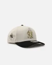 [New Era] New Era New York Yankees 'Gold Medal Badge' 9forty A-frame Snapback White/black/green - Size ONE ONE White/Black/Gre