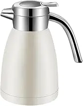 SOGA 1.2L Stainless Steel Water Bottle Insulated Vacuum Flask Coffee Jug Thermal White