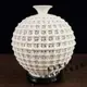 景德鎮陶瓷器 象牙瓷薄胎花瓶 插花 德化瓷手工編織花瓶 石榴瓶